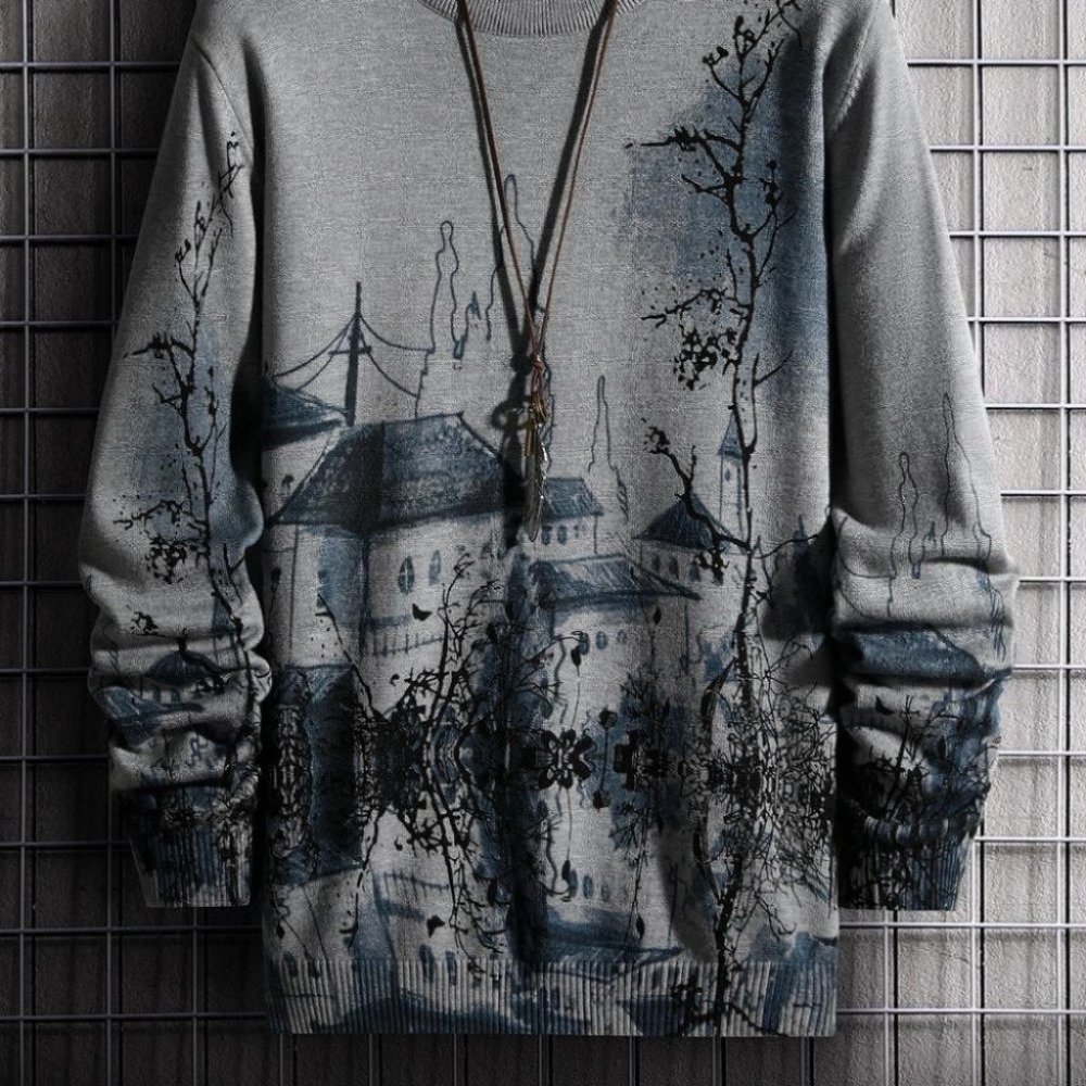 Dark Grey Mens Sweater - Picture 2 of 6